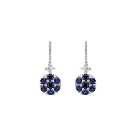 Diamond earrings and Sapphire Latonya
