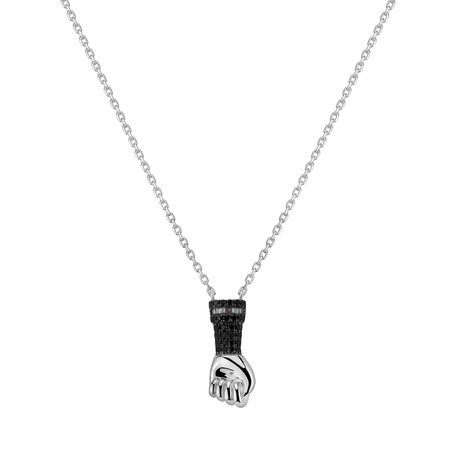 Necklace with black and white diamonds Handy Tool