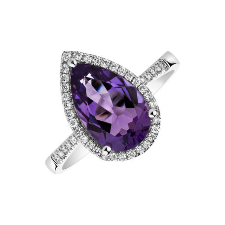 Diamond rings with Amethyst Emily