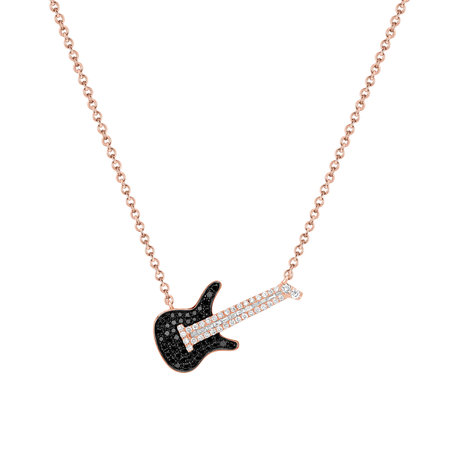 Necklace with black diamonds Arica