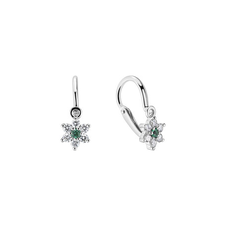 Diamond earrings with Emerald Early Sparks