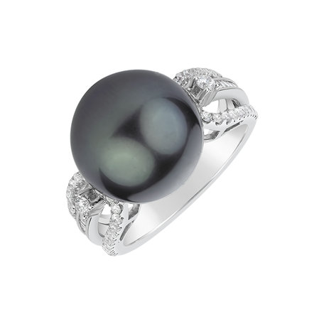 Diamond ring with Pearl Consciousness
