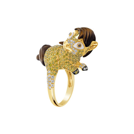Diamond ring and gemstones Crazy Horse