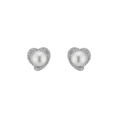 Diamond earrings with Pearl Lovely Sea