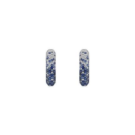 Diamond earrings and Sapphire Caryl