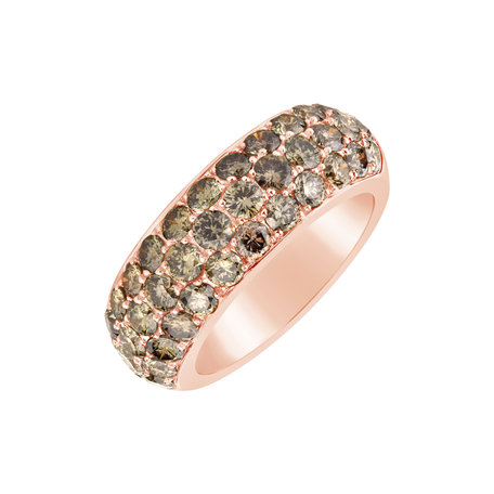 Ring with brown diamonds Cammy