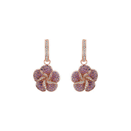 Diamond earrings and Sapphire Panama