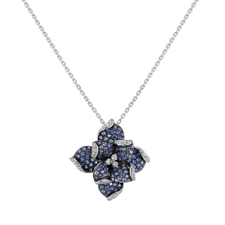 Diamond pendant with Sapphire Lady Magnolia