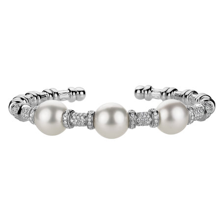 Diamond bracelet with Pearl Georgann