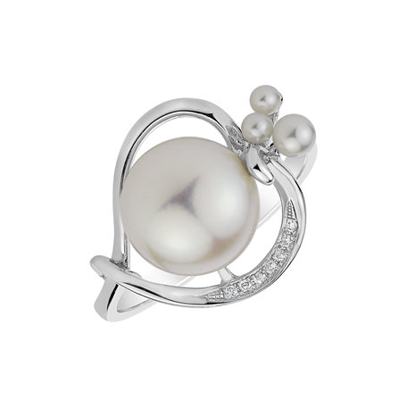 Diamond ring with Pearl Pearl Miracle