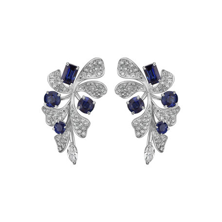 Diamond earrings and Sapphire Czarina Signature