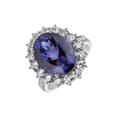 Diamond ring with Tanzanite Space Queen
