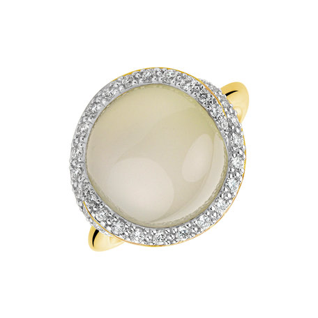 Ring with Moonstone and diamonds Zareen