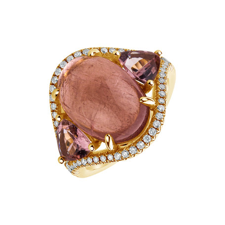 Diamond ring with Tourmalíne Arabic Passion