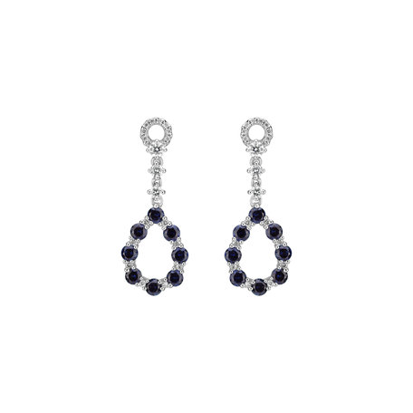 Diamond earrings and Sapphire Lucille