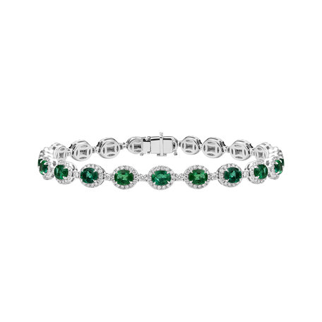Diamond bracelet with Emerald Imposant Constellation