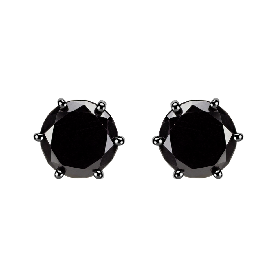 Earrings with black diamonds Vesper Romance
