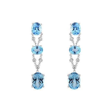 Diamond earrings with Topaz High Resolution