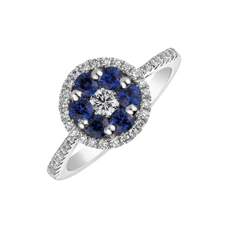 Diamond ring with Sapphire Kiersten