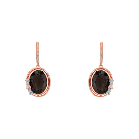 Diamond earrings with Quartz Larissa