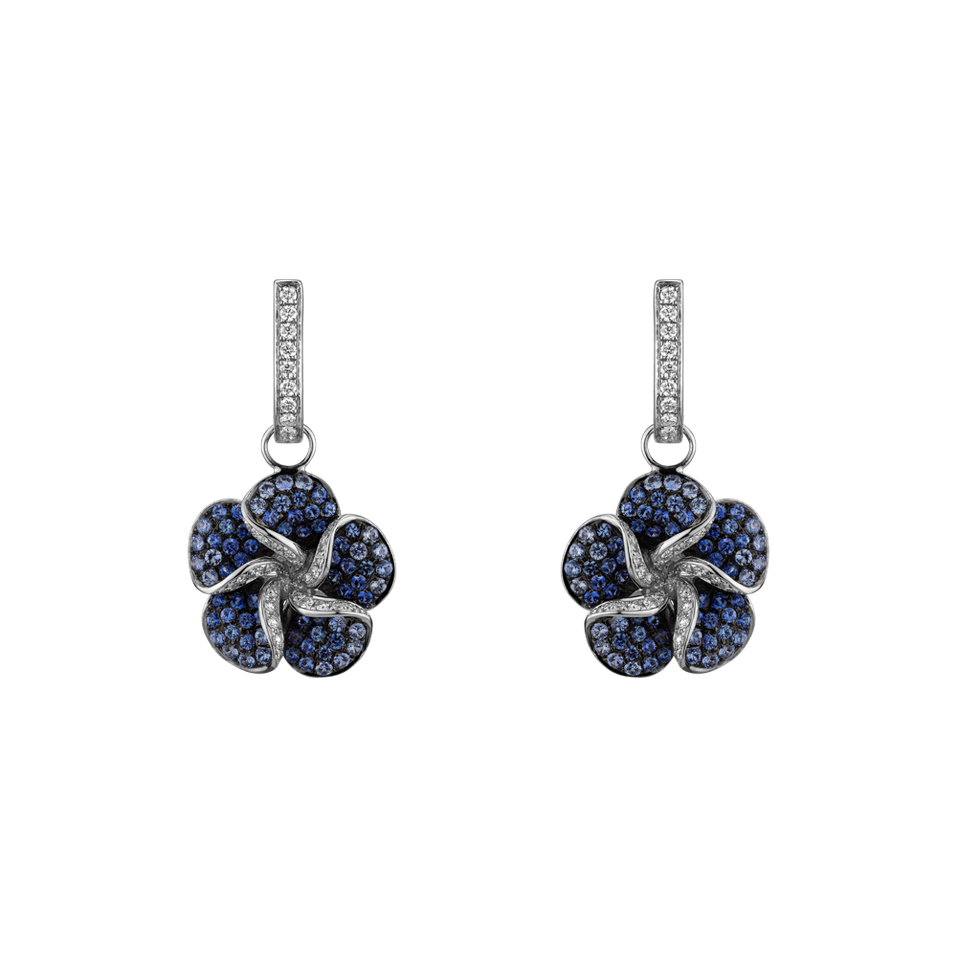Diamond earrings and Sapphire Panama