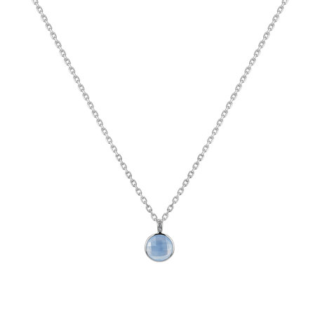 Diamond pendant with Chalcedony Nermin