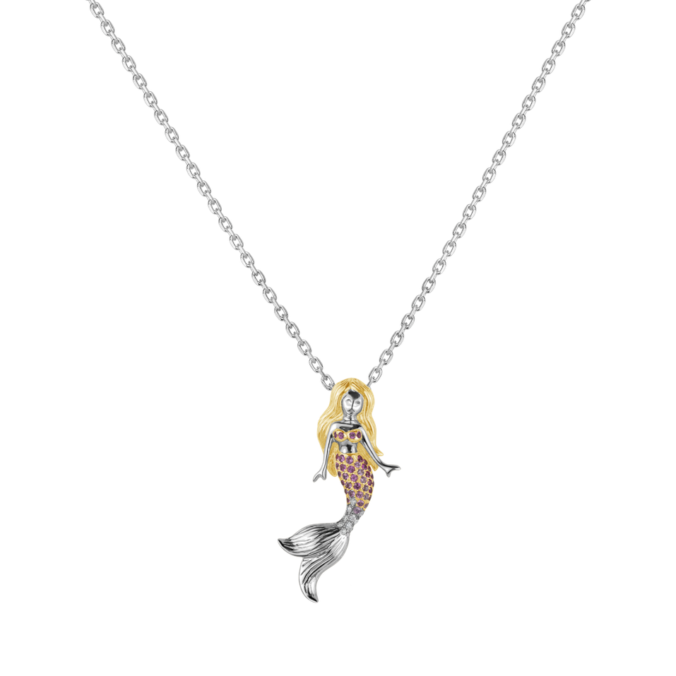 Diamond pendant with Sapphire Elva