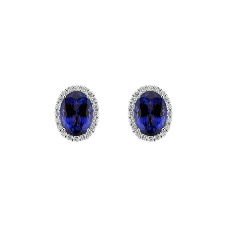 Diamond earrings with Tanzanite Everleigh