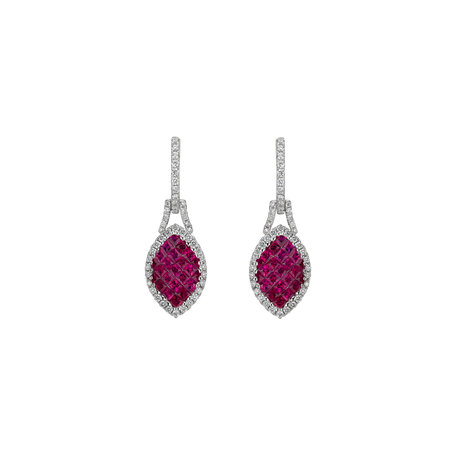 Diamond earrings and Ruby Loving Glow