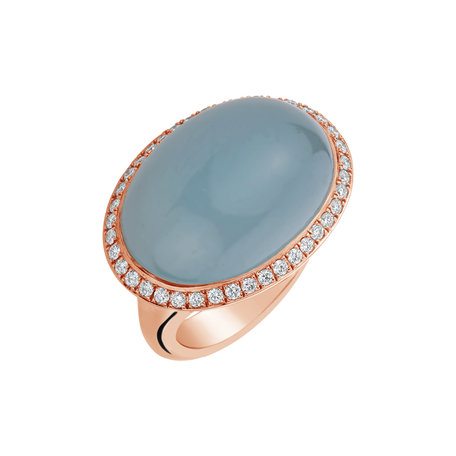Ring with Moonstone and diamonds Surnaturel