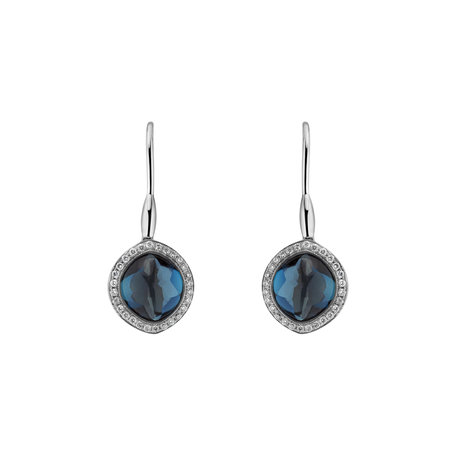 Diamond earrings with Topaz Centauria