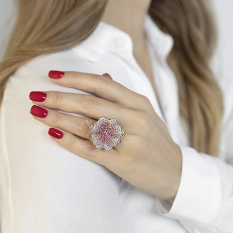 Diamond ring with Sapphire Kayce