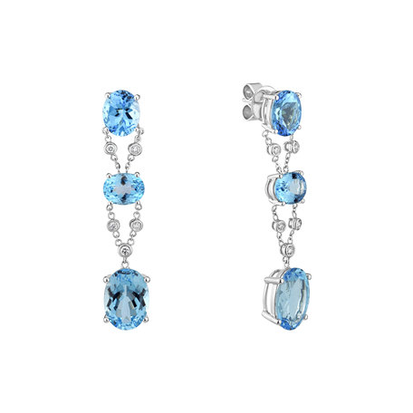 Diamond earrings with Topaz High Resolution