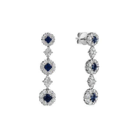 Diamond earrings and Sapphire Miriam