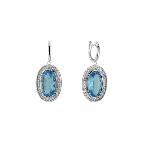 Diamond earrings with Topaz Melissa