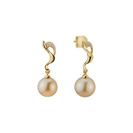 Diamond earrings with Pearl Jafet Sin