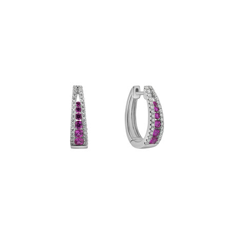 Diamond earrings and Sapphire Nanina