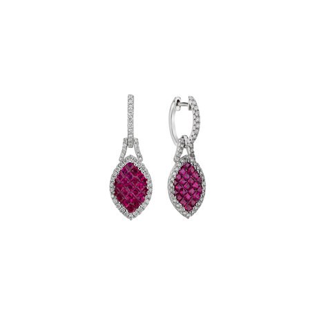 Diamond earrings and Ruby Loving Glow