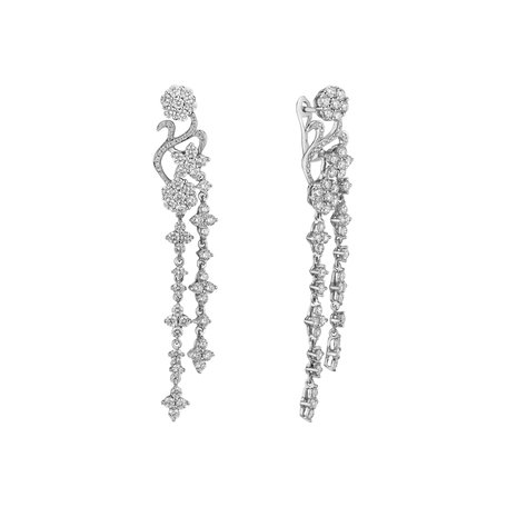 Diamond earrings Moonlight Flowers