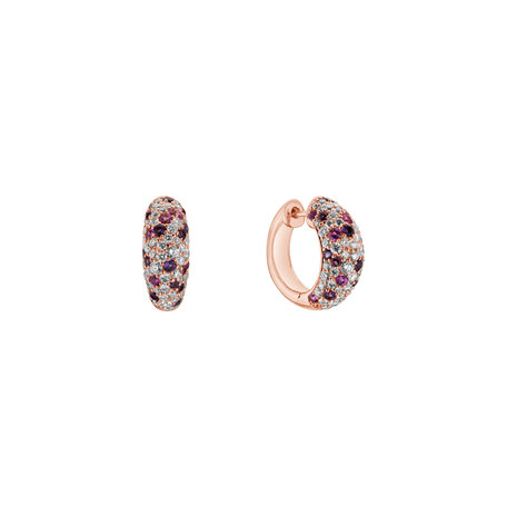 Diamond earrings, Amethyst and Sapphire Galaxy Fantasy