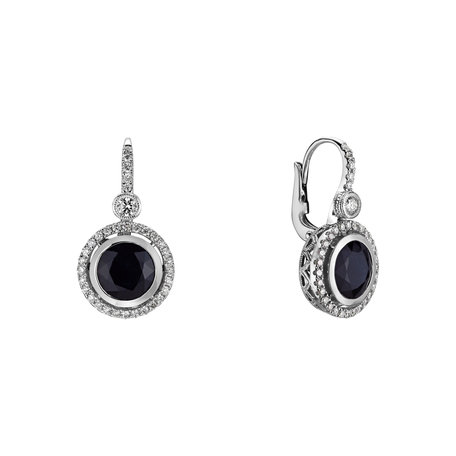 Diamond earrings with Sapphire Sky Odyssey