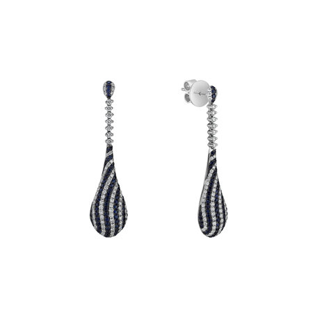 Diamond earrings and Sapphire Cleyrria