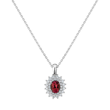 Diamond pendant with Ruby Princess Hope