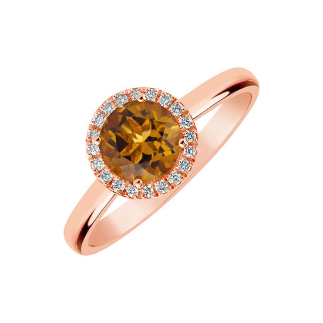 Diamond ring with Citrine Madeira Eternal Sunshine