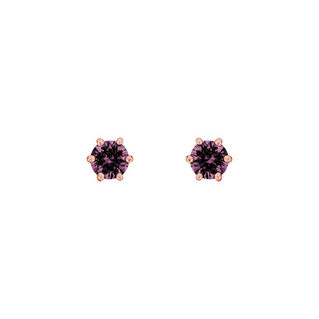 Earrings with pink diamonds Vesper Romance