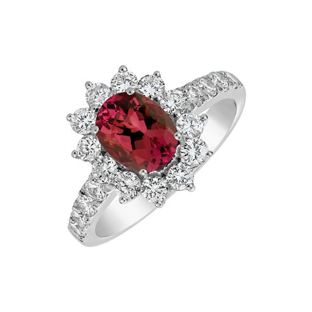Diamond ring with Ruby Renaissance Poetry