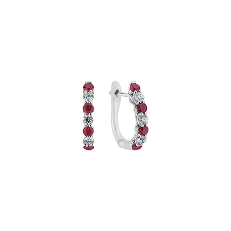 Diamond earrings and Ruby Magical Nobility