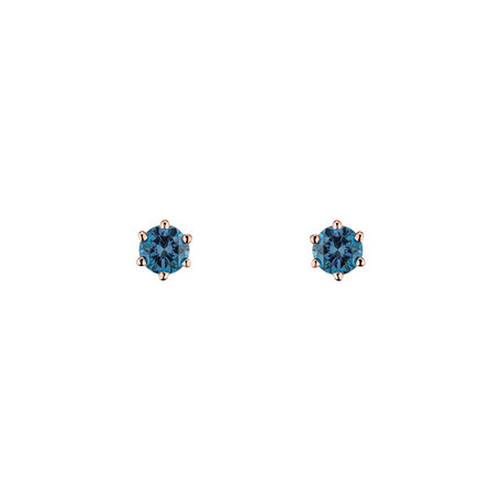 Earrings with blue diamonds Vesper Romance