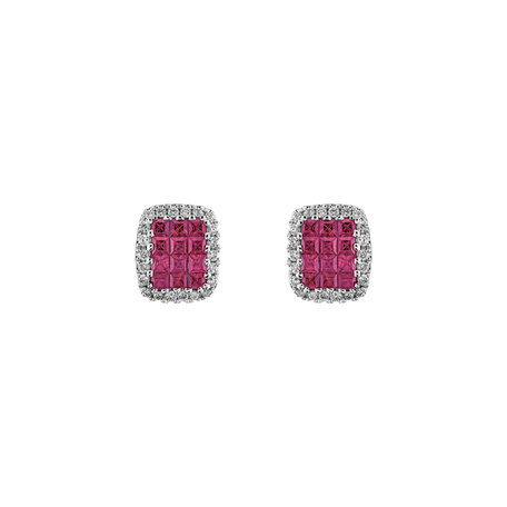 Diamond earrings and Ruby Arenase