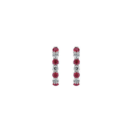Diamond earrings and Ruby Magical Nobility
